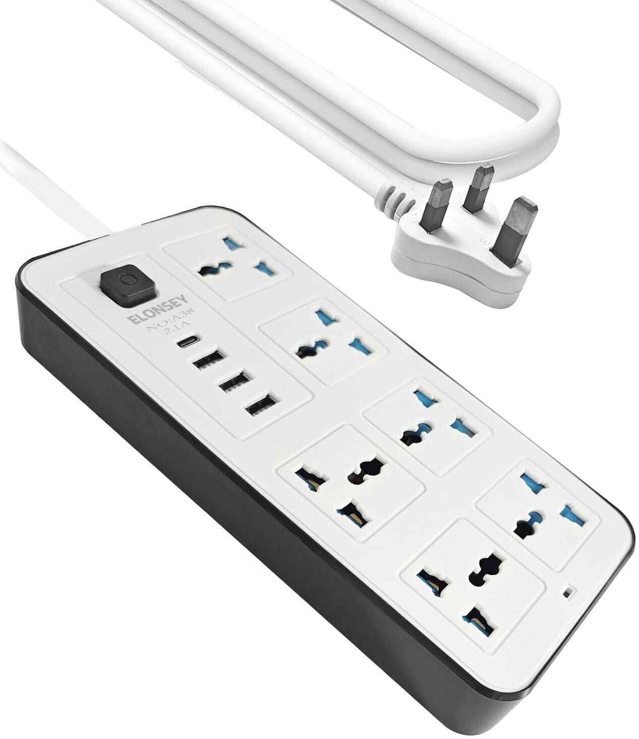 Power Extension Cord 6 Universal + 3USB - Image 5